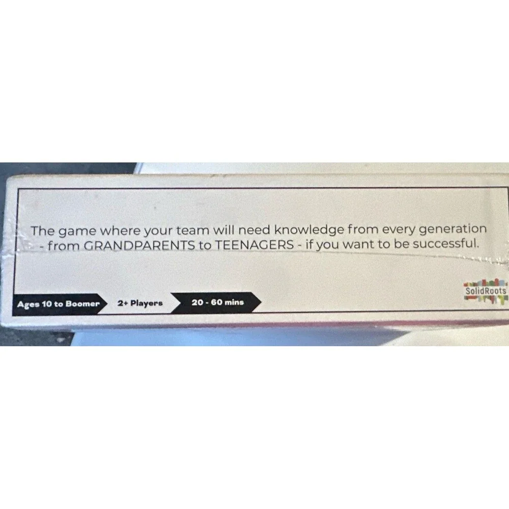 Mind The Gap Trivia Game SolidRoots Generations Party Game New Sealed